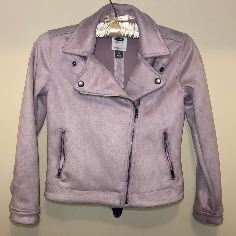 Lavender motor style zipper jacket (8) - Picture 5 of 7